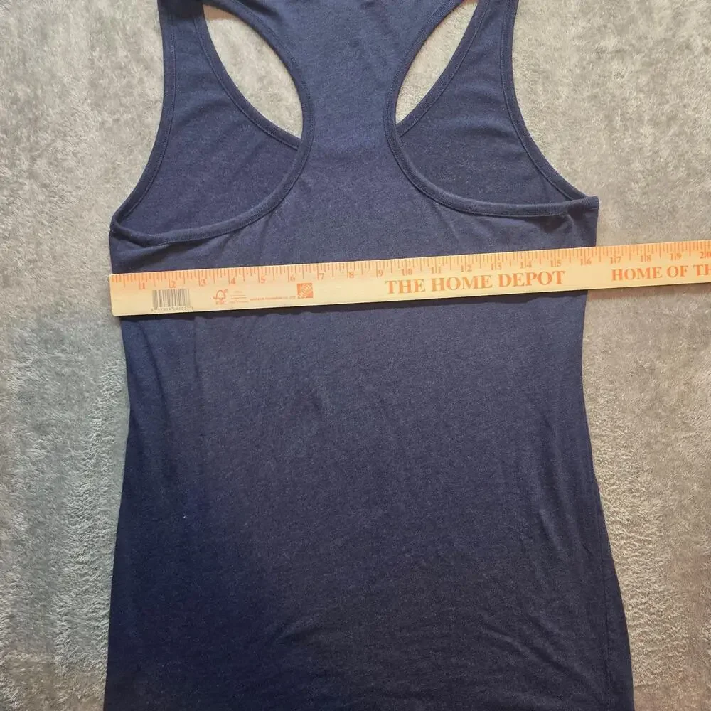 Nike Track & Field Tank Top Womens M Blue Racerback Rainbow Graphic Logo
